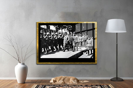 Gazi Mustafa Kemal Atatürk ÖZEL SERİ^# Miyrem  Design Cam Tablo Model: 698