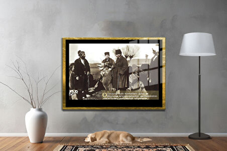 Gazi Mustafa Kemal Atatürk ÖZEL SERİ^# Miyrem  Design Cam Tablo Model: 699