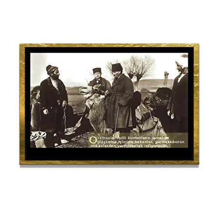 Gazi Mustafa Kemal Atatürk ÖZEL SERİ^# Miyrem  Design Cam Tablo Model: 699