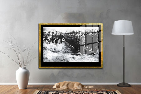 Gazi Mustafa Kemal Atatürk ÖZEL SERİ^# Miyrem  Design Cam Tablo Model: 700