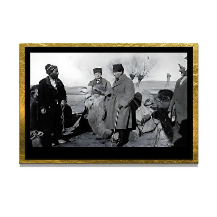 Gazi Mustafa Kemal Atatürk ÖZEL SERİ^# Miyrem  Design Cam Tablo Model: 702