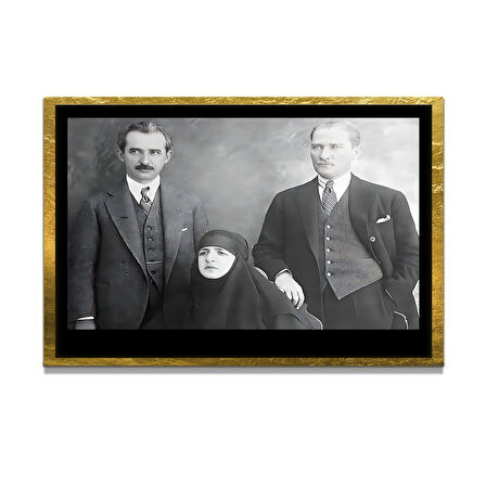 Gazi Mustafa Kemal Atatürk ÖZEL SERİ^# Miyrem  Design Cam Tablo Model: 704