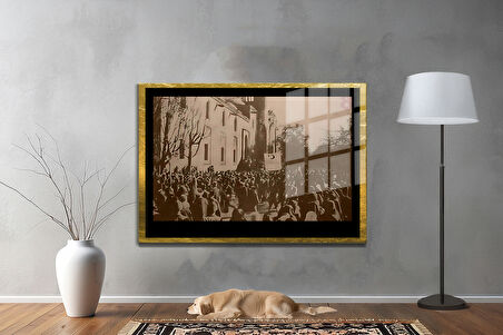 Gazi Mustafa Kemal Atatürk ÖZEL SERİ^# Miyrem  Design Cam Tablo Model: 705