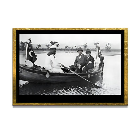 Gazi Mustafa Kemal Atatürk ÖZEL SERİ^# Miyrem  Design Cam Tablo Model: 708