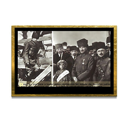 Gazi Mustafa Kemal Atatürk ÖZEL SERİ^# Miyrem  Design Cam Tablo Model: 709