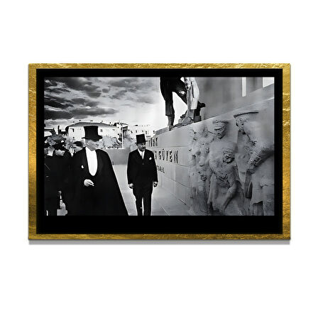 Gazi Mustafa Kemal Atatürk ÖZEL SERİ^# Miyrem  Design Cam Tablo Model: 710