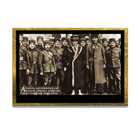 Gazi Mustafa Kemal Atatürk ÖZEL SERİ^# Miyrem  Design Cam Tablo Model: 711