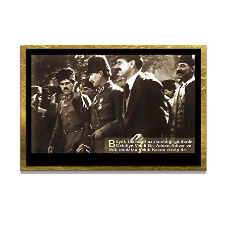 Gazi Mustafa Kemal Atatürk ÖZEL SERİ^# Miyrem  Design Cam Tablo Model: 713