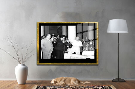 Gazi Mustafa Kemal Atatürk ÖZEL SERİ^# Miyrem  Design Cam Tablo Model: 714