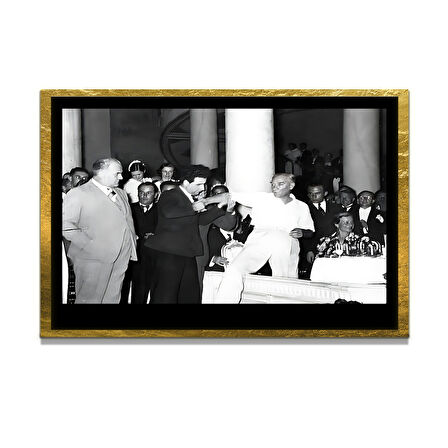 Gazi Mustafa Kemal Atatürk ÖZEL SERİ^# Miyrem  Design Cam Tablo Model: 714