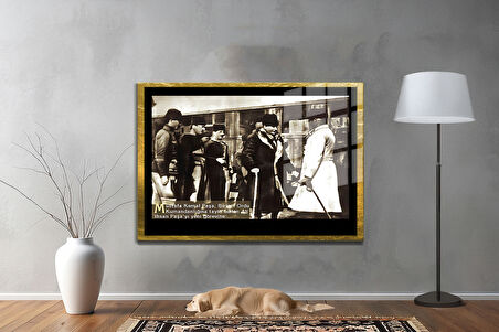 Gazi Mustafa Kemal Atatürk ÖZEL SERİ^# Miyrem  Design Cam Tablo Model: 715