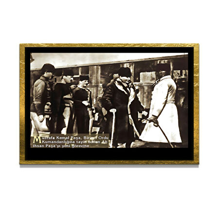 Gazi Mustafa Kemal Atatürk ÖZEL SERİ^# Miyrem  Design Cam Tablo Model: 715