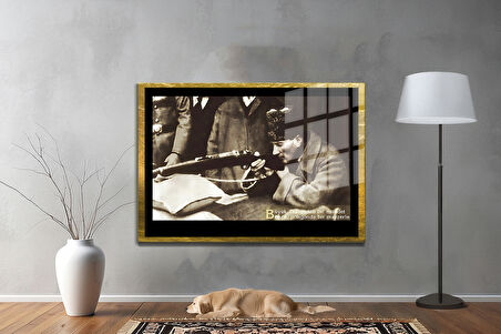 Gazi Mustafa Kemal Atatürk ÖZEL SERİ^# Miyrem  Design Cam Tablo Model: 717