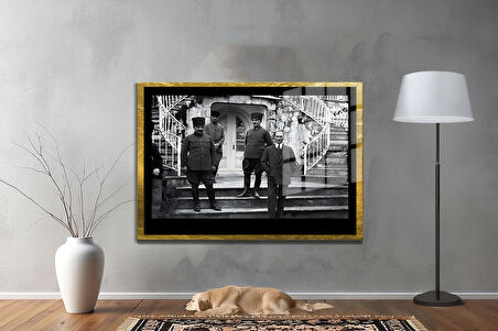 Gazi Mustafa Kemal Atatürk ÖZEL SERİ^# Miyrem  Design Cam Tablo Model: 720