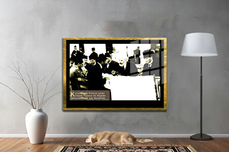 Gazi Mustafa Kemal Atatürk ÖZEL SERİ^# Miyrem  Design Cam Tablo Model: 721