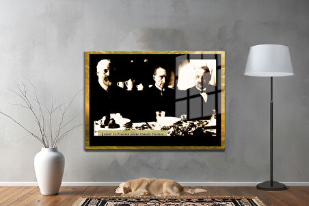 Gazi Mustafa Kemal Atatürk ÖZEL SERİ^# Miyrem  Design Cam Tablo Model: 723
