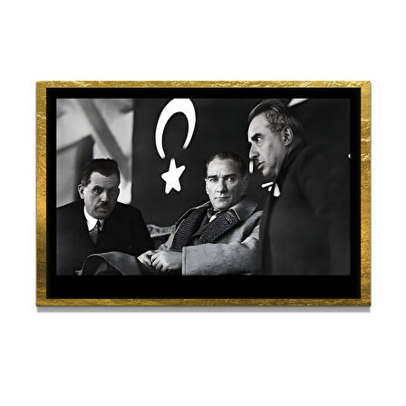 Gazi Mustafa Kemal Atatürk ÖZEL SERİ^# Miyrem  Design Cam Tablo Model: 724