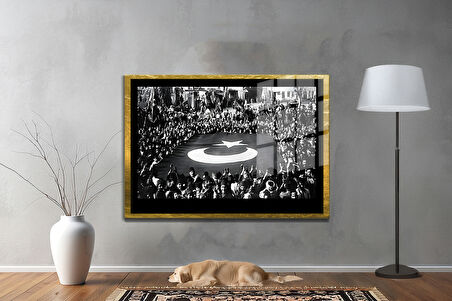 Gazi Mustafa Kemal Atatürk ÖZEL SERİ^# Miyrem  Design Cam Tablo Model: 726