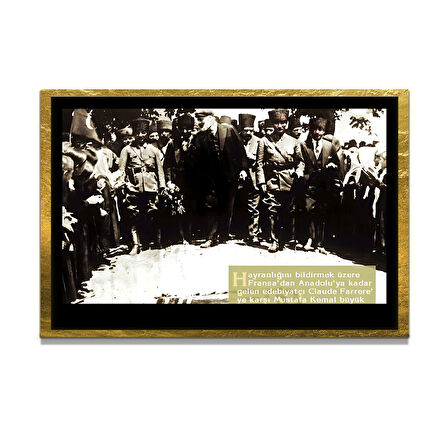 Gazi Mustafa Kemal Atatürk ÖZEL SERİ^# Miyrem  Design Cam Tablo Model: 727