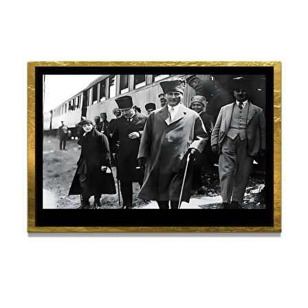 Gazi Mustafa Kemal Atatürk ÖZEL SERİ^# Miyrem  Design Cam Tablo Model: 730