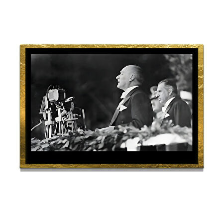 Gazi Mustafa Kemal Atatürk ÖZEL SERİ^# Miyrem  Design Cam Tablo Model: 732