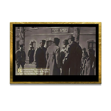 Gazi Mustafa Kemal Atatürk ÖZEL SERİ^# Miyrem  Design Cam Tablo Model: 733