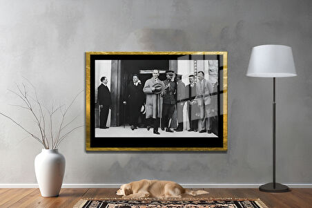 Gazi Mustafa Kemal Atatürk ÖZEL SERİ^# Miyrem  Design Cam Tablo Model: 734