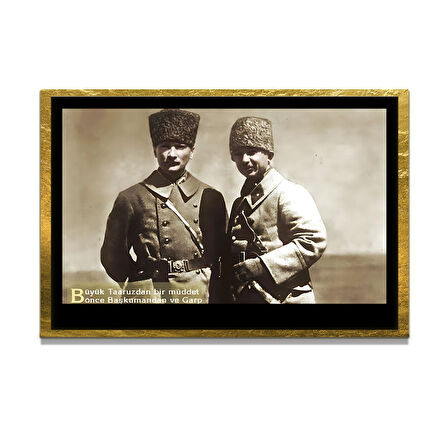 Gazi Mustafa Kemal Atatürk ÖZEL SERİ^# Miyrem  Design Cam Tablo Model: 737