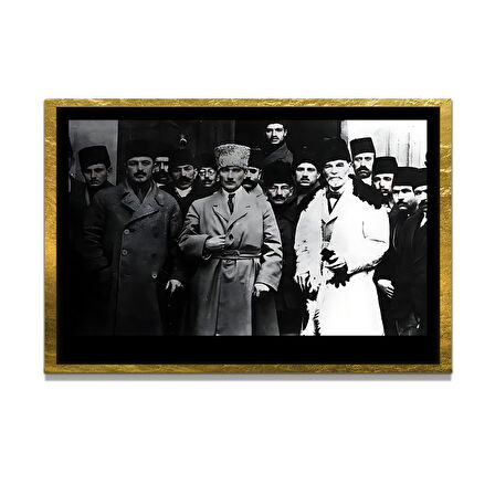 Gazi Mustafa Kemal Atatürk ÖZEL SERİ^# Miyrem  Design Cam Tablo Model: 740