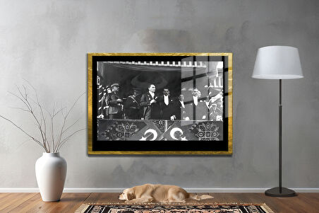 Gazi Mustafa Kemal Atatürk ÖZEL SERİ^# Miyrem  Design Cam Tablo Model: 742