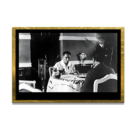 Gazi Mustafa Kemal Atatürk ÖZEL SERİ^# Miyrem  Design Cam Tablo Model: 744