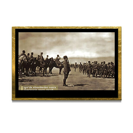 Gazi Mustafa Kemal Atatürk ÖZEL SERİ^# Miyrem  Design Cam Tablo Model: 745