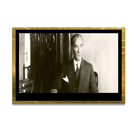 Gazi Mustafa Kemal Atatürk ÖZEL SERİ^# Miyrem  Design Cam Tablo Model: 748