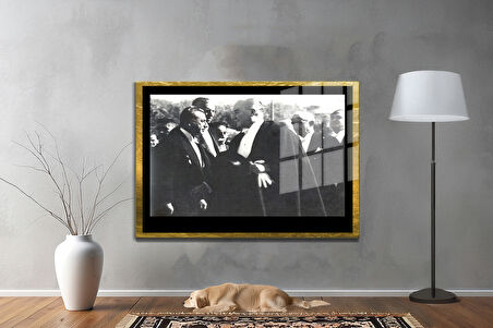 Gazi Mustafa Kemal Atatürk ÖZEL SERİ^# Miyrem  Design Cam Tablo Model: 750
