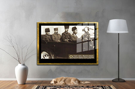 Gazi Mustafa Kemal Atatürk ÖZEL SERİ^# Miyrem  Design Cam Tablo Model: 759