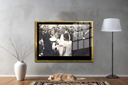 Gazi Mustafa Kemal Atatürk ÖZEL SERİ^# Miyrem  Design Cam Tablo Model: 760