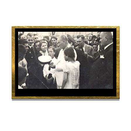 Gazi Mustafa Kemal Atatürk ÖZEL SERİ^# Miyrem  Design Cam Tablo Model: 760