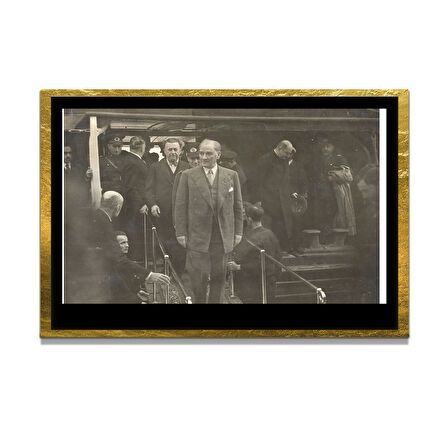 Gazi Mustafa Kemal Atatürk ÖZEL SERİ^# Miyrem  Design Cam Tablo Model: 762