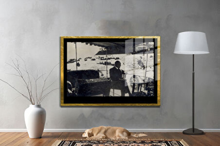 Gazi Mustafa Kemal Atatürk ÖZEL SERİ^# Miyrem  Design Cam Tablo Model: 769