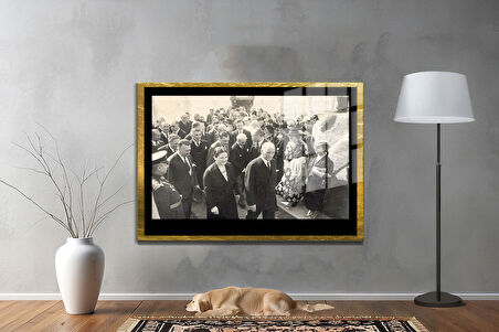 Gazi Mustafa Kemal Atatürk ÖZEL SERİ^# Miyrem  Design Cam Tablo Model: 774