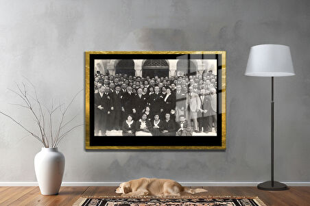 Gazi Mustafa Kemal Atatürk ÖZEL SERİ^# Miyrem  Design Cam Tablo Model: 775