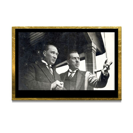 Gazi Mustafa Kemal Atatürk ÖZEL SERİ^# Miyrem  Design Cam Tablo Model: 778