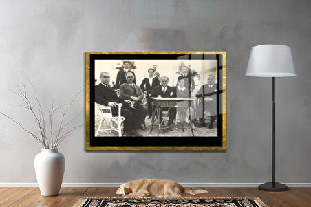 Gazi Mustafa Kemal Atatürk ÖZEL SERİ^# Miyrem  Design Cam Tablo Model: 779