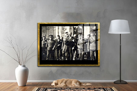 Gazi Mustafa Kemal Atatürk ÖZEL SERİ^# Miyrem  Design Cam Tablo Model: 781