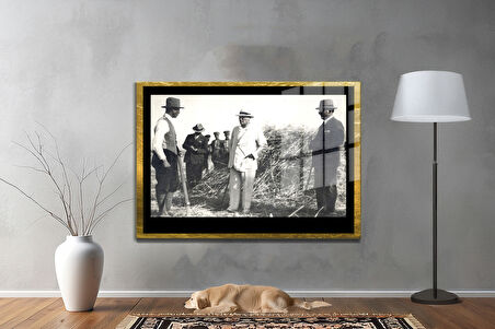 Gazi Mustafa Kemal Atatürk ÖZEL SERİ^# Miyrem  Design Cam Tablo Model: 783