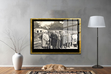 Gazi Mustafa Kemal Atatürk ÖZEL SERİ^# Miyrem  Design Cam Tablo Model: 786