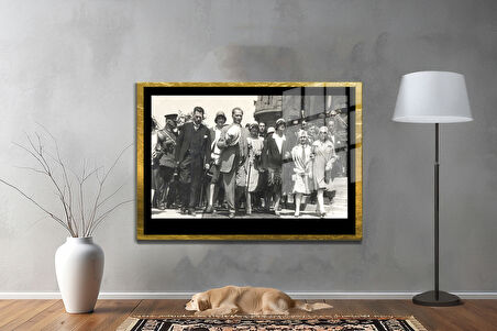 Gazi Mustafa Kemal Atatürk ÖZEL SERİ^# Miyrem  Design Cam Tablo Model: 790