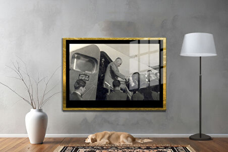 Gazi Mustafa Kemal Atatürk ÖZEL SERİ^# Miyrem  Design Cam Tablo Model: 791