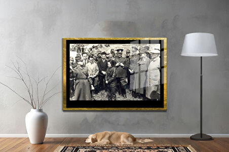 Gazi Mustafa Kemal Atatürk ÖZEL SERİ^# Miyrem  Design Cam Tablo Model: 794