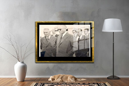 Gazi Mustafa Kemal Atatürk ÖZEL SERİ^# Miyrem  Design Cam Tablo Model: 803